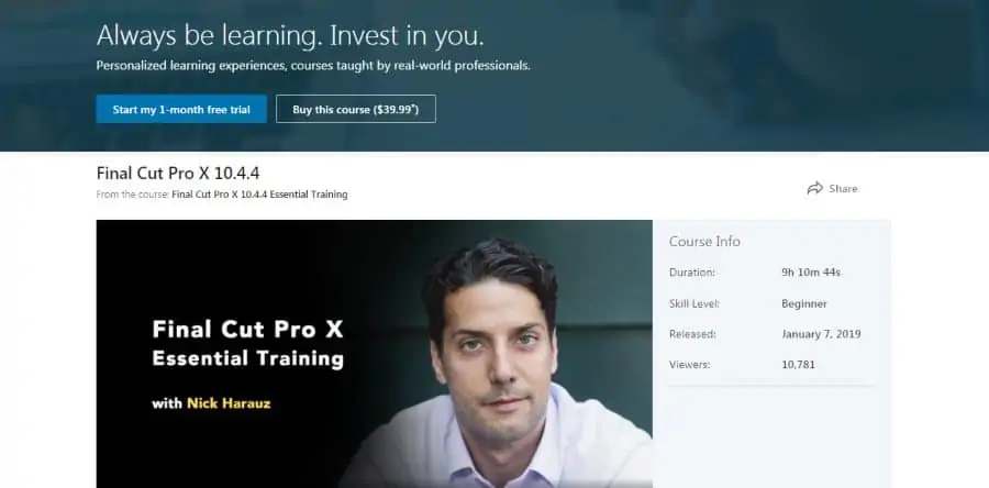 Final Cut Pro X 10.4.4 Essential Training