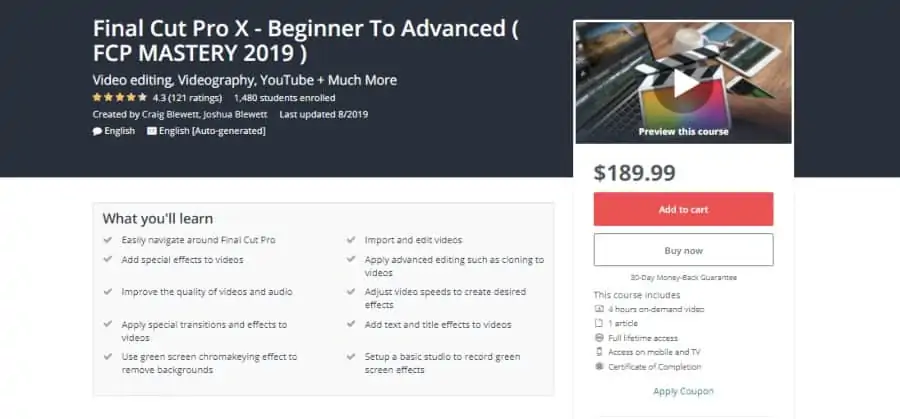 Final Cut Pro X - Beginner To Advanced (FCP MASTERY 2019)