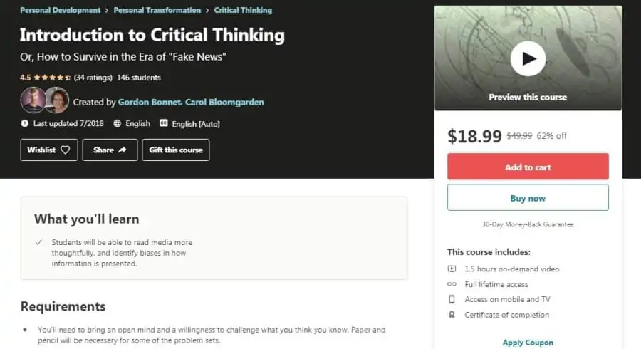 Introduction to Critical Thinking