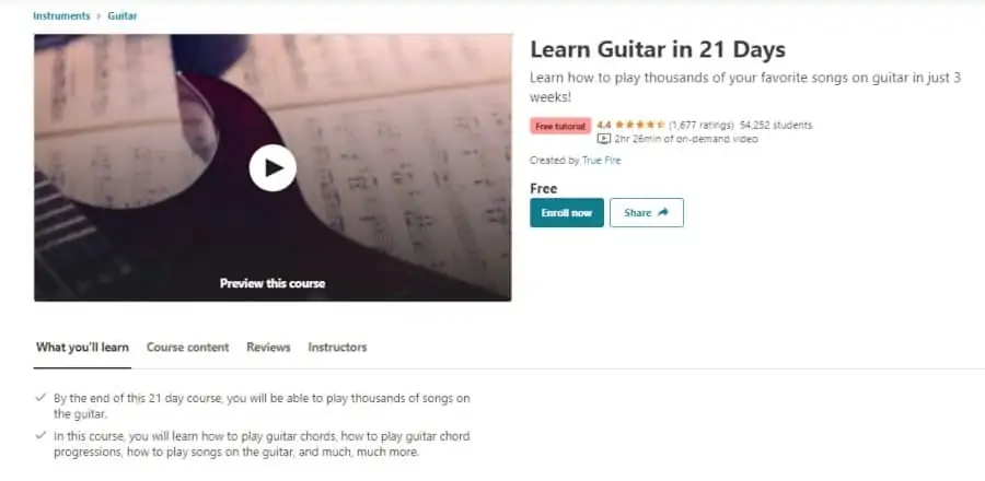 Learn Guitar in 21 Days