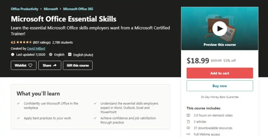 Microsoft Office Essential Skills