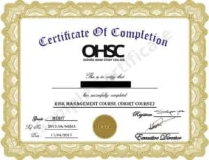 oxford home school certificate