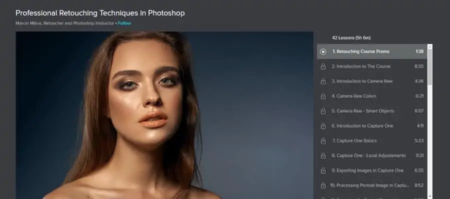 Skillshare: Professional Retouching Techniques in Photoshop