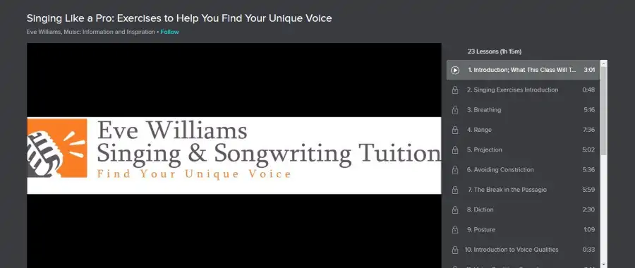 Skillshare: Singing Like a Pro: Exercises to Help You Find Your Unique Voice