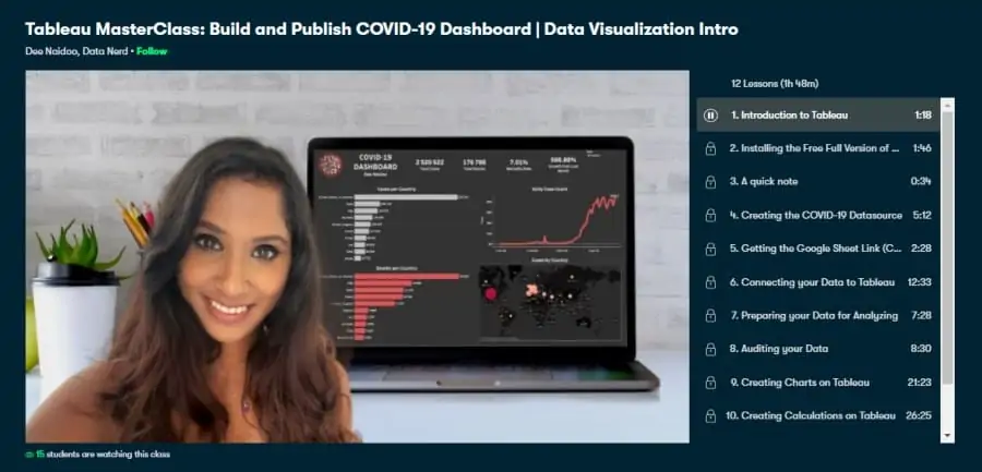 Tableau MasterClass: Build and Publish COVID-19 Dashboard | Data Visualization Intro