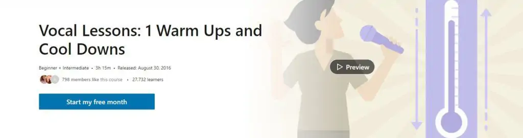 Vocal Lessons - 1 Warm Ups and Cool Downs - LinkedIn Learning