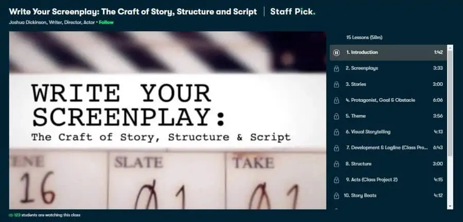 Write Your Screenplay: The Craft of Story, Structure, and Script